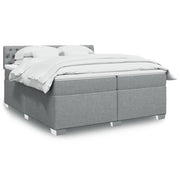 Giroletto a Molle con Materasso Grigio Chiaro 200x200cm Tessuto 3288302