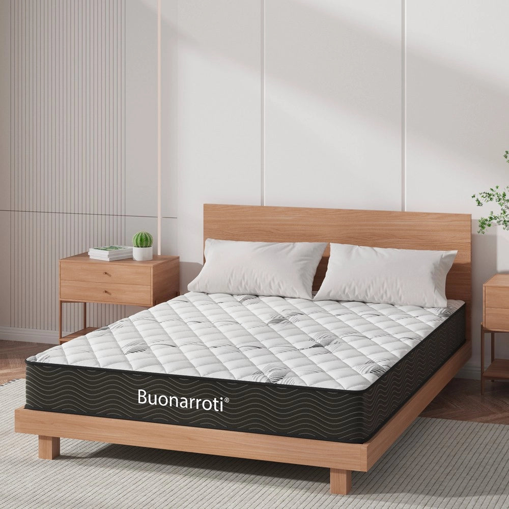 Materasso una piazza e mezza Tarico con molle insacchettate e strato in Memory Foam 120x190x22,3 cm