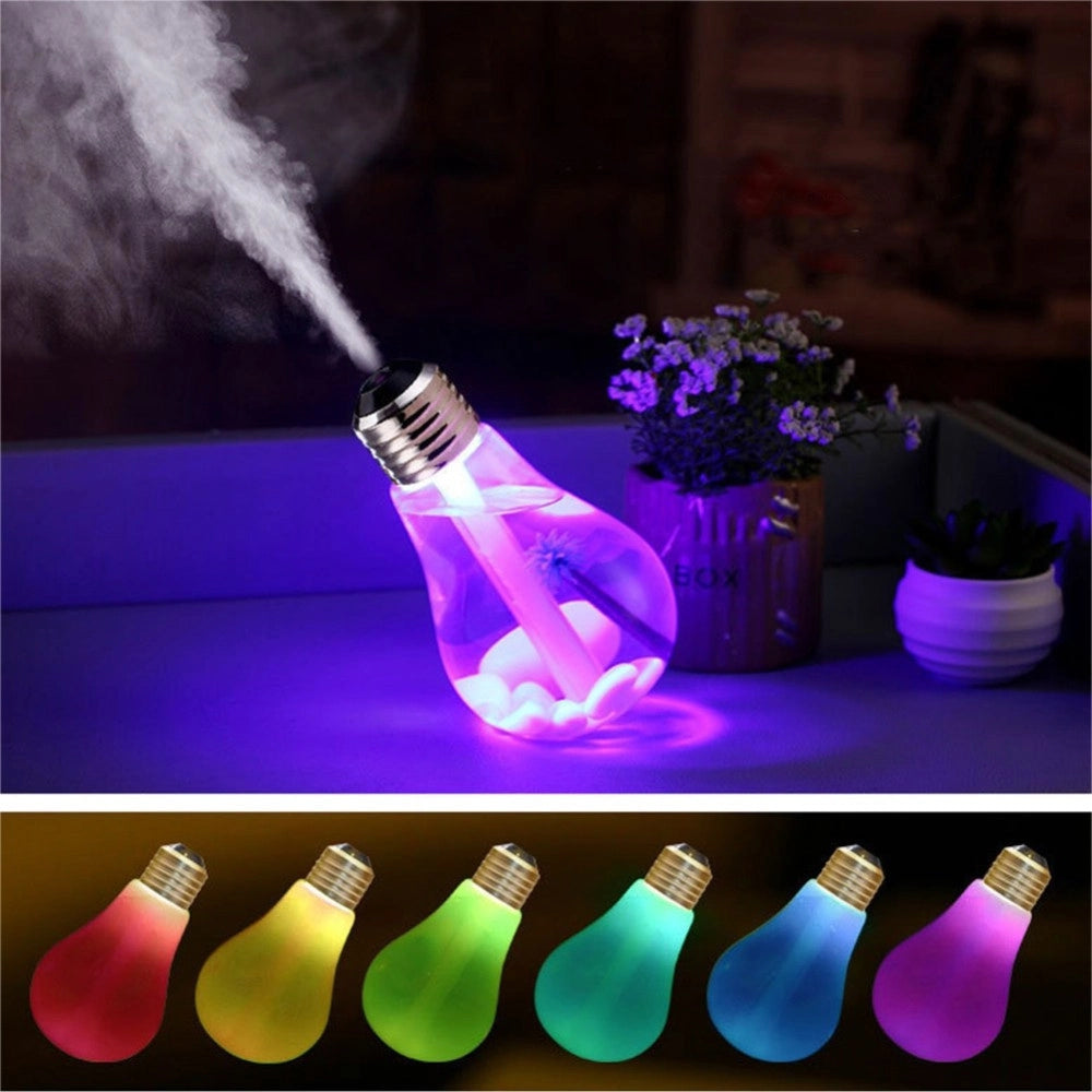Trade Shop - Lampadina Diffusore Umidificatore Per Ambienti Led Rgb Aromaterapia Cromoterapia -