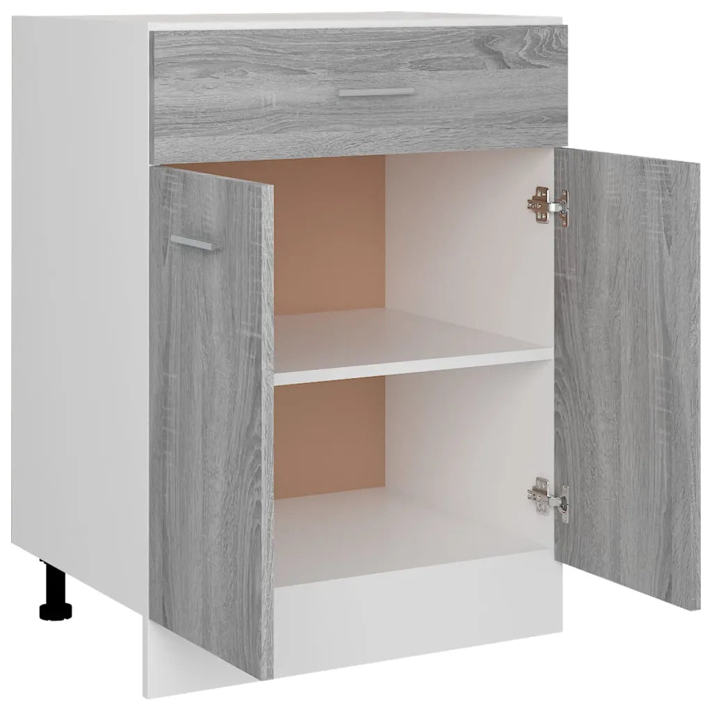 Mobiletto Grigio Sonoma 60x46x81,5 cm in Legno Multistrato cod mxl 74439
