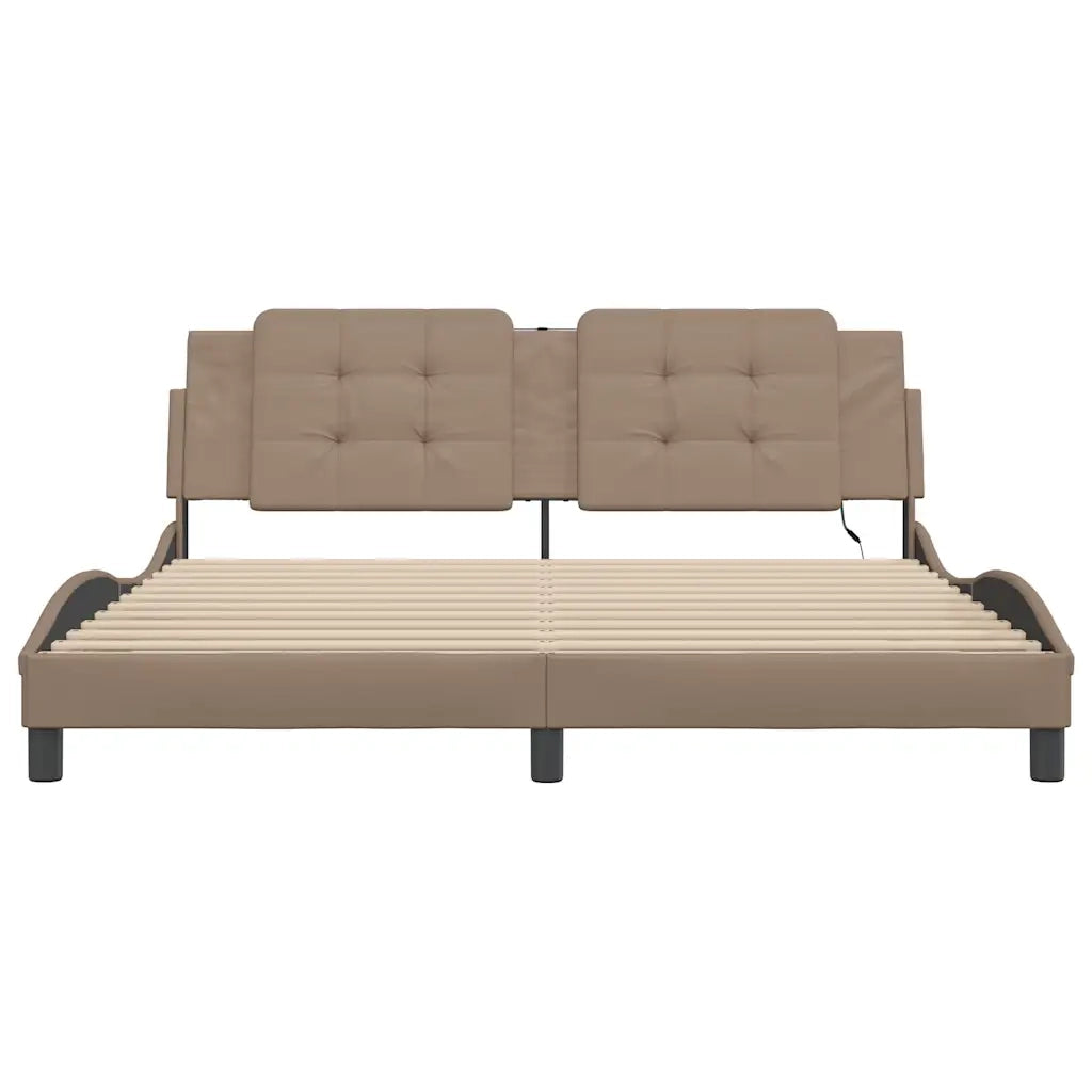 Giroletto con LED senza Materasso Zadar Cappuccino 180x200 cm 3214128