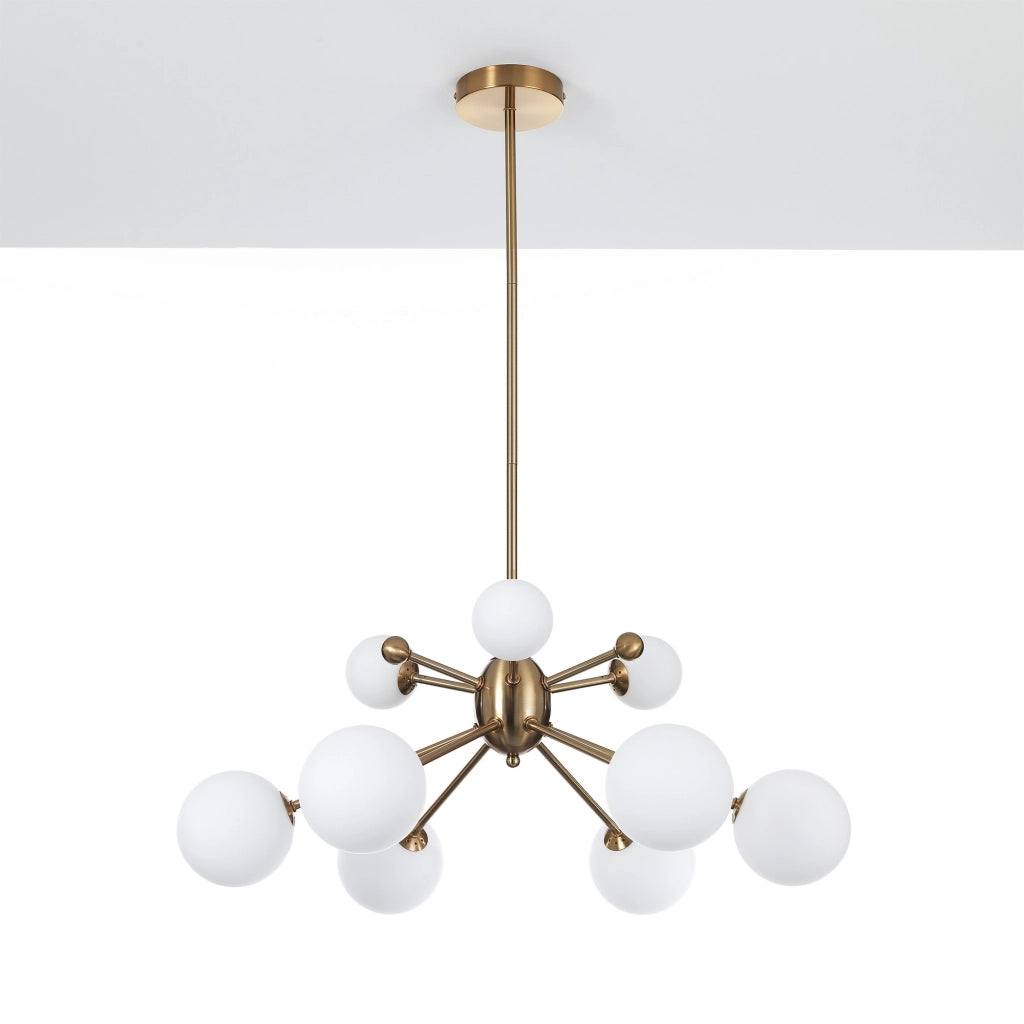 Lampadario in acciaio finitura bronzo cm. Ø.68 H.87