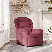 Divano Sedia-Poltrona Reclinabile in Tessuto Rosso Vino 543791