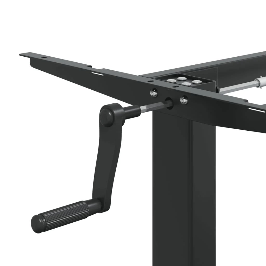 Struttura per ufficio scrivania postazione di lavoro mobile per computer scrivania per studio in piedi (94-135) x 60 x (70-114) cm acciaio nero 02_0023975