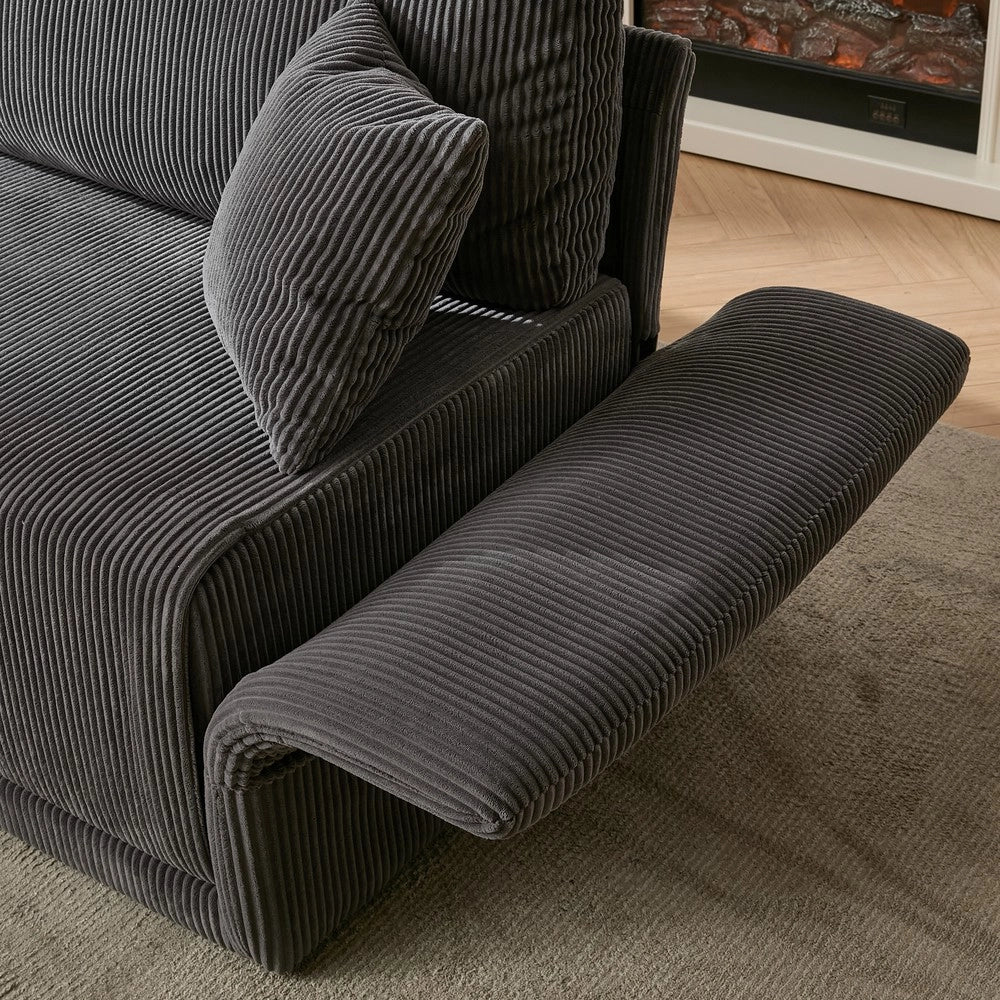 Divano letto ¨C Minimal ¨C tessuto grigio, estraibile 2 posti 140x200cm