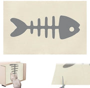 Mat per gatti con disegno a grata di pesce, protezione per mobili, divani, muri, 80 x 50 cm, beige