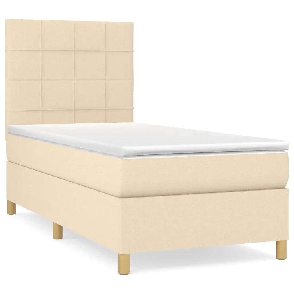 Giroletto a Molle con Materasso Crema 100x200 cm in Tessutocod mxl 75751