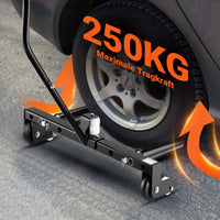 Carrello smontagomme in acciaio per montaggio pneumatici, max 250kg, carrello sposta ruote, togliruote per pneumatici 17- 56,5 cm (6,5-22,5")