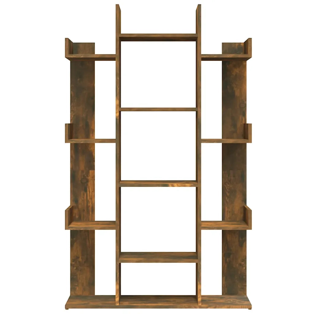 Libreria Rovere Fumo 86x25,5x140 cm in Legno Multistrato 816002
