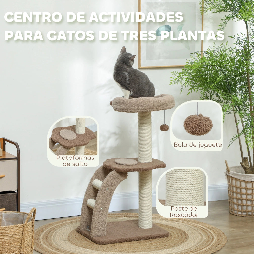 Albero per Gatti ¨C zephmum ¨C Marrone, 88 cm