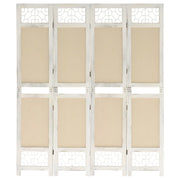 Divisorio a 4 Pannelli Crema 140x165 cm in Tessuto cod mxl 67310