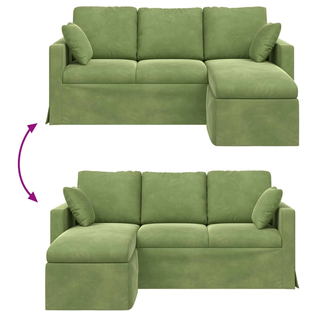 Divano Verde chiaro 178 x 134 x 80 cm Velluto 42024452