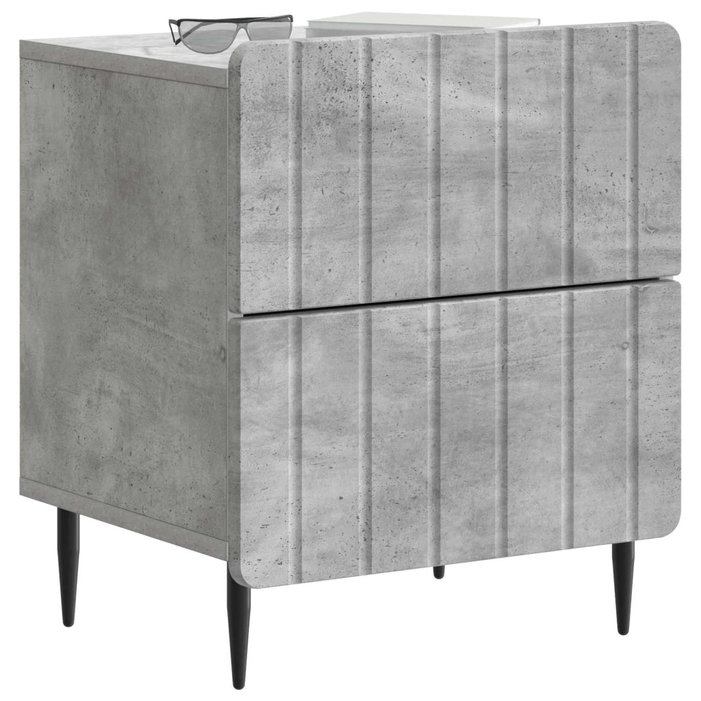 Armadio da Notte Grigio Cemento 43 x 34,5 x 49,5 cm 894301