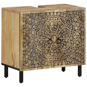vidaXL Set Mobili da Bagno 2pz in Legno Massello di Mango