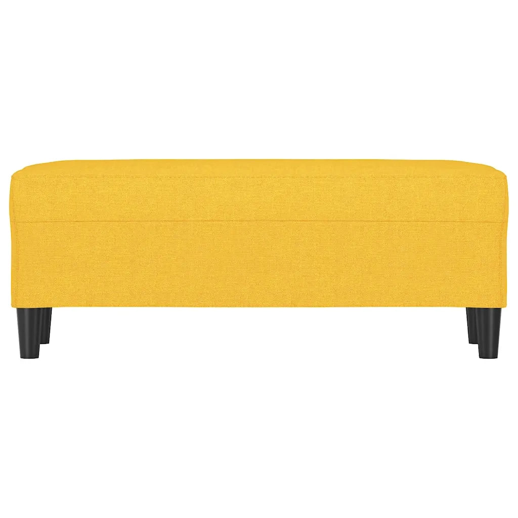 Panca-Sgabello-Divanetto Giallo Chiaro 100x35x41 cm in Tessuto 199768
