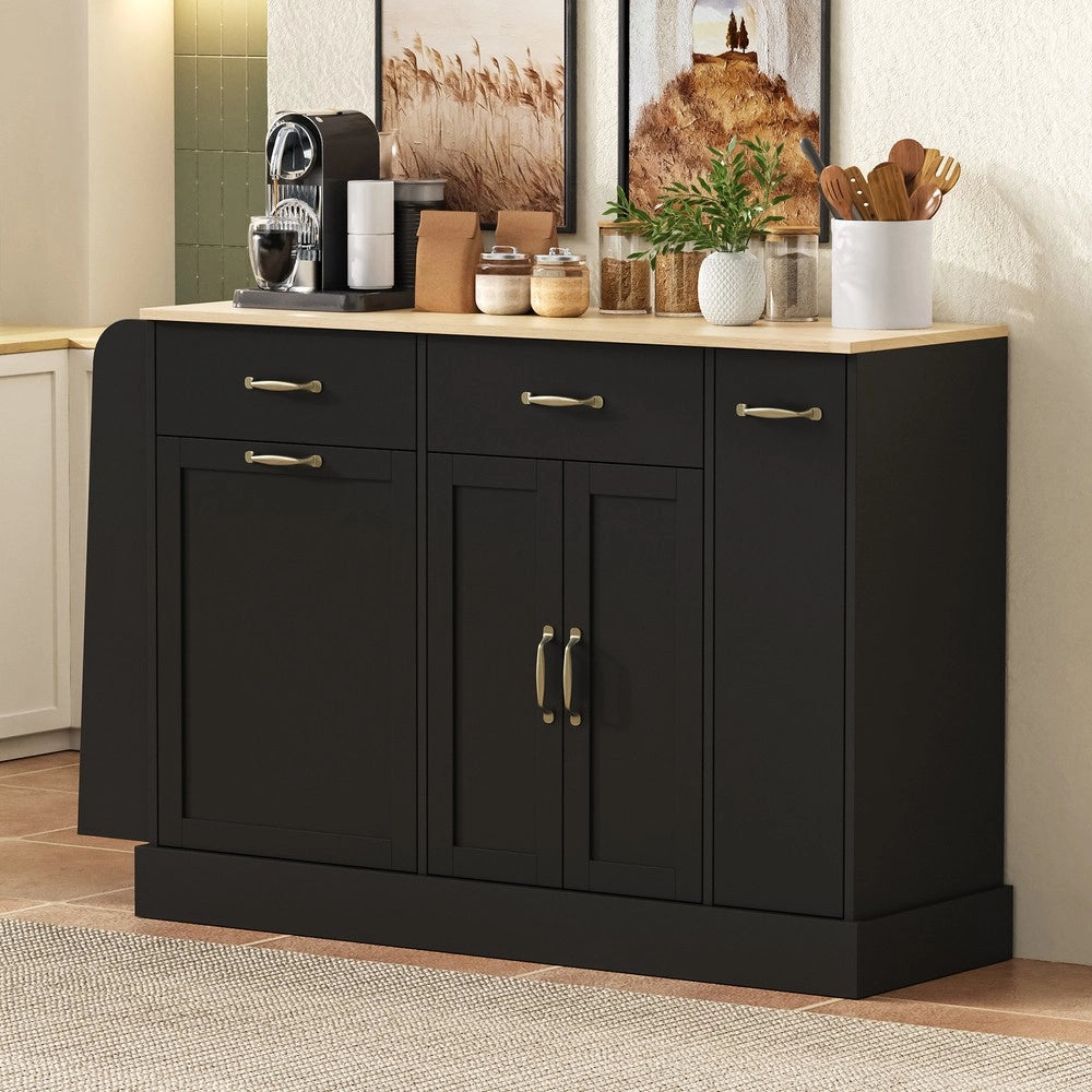 Credenza moderna con cassetti e ante per soggiorno ¨C MINIMAL ¨C Nero