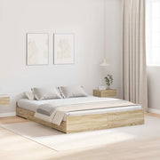Struttura letto con contenitore Rovere Sonoma 135 x 190 cm 3335319