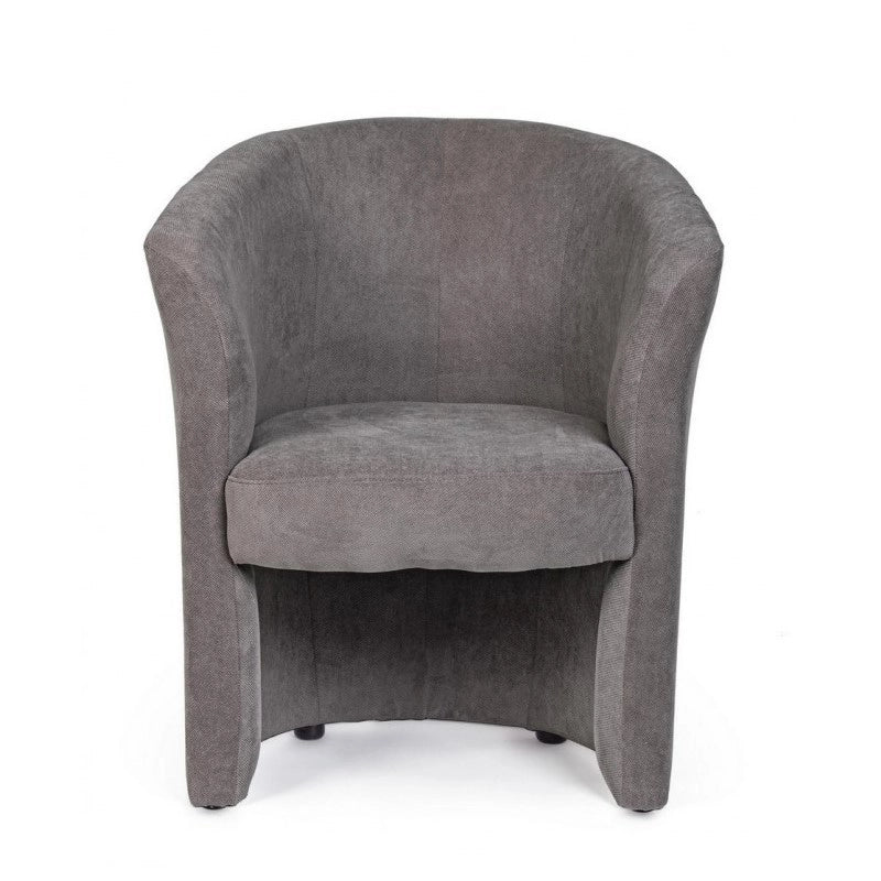Poltrona in legno e tessuto Grigio Scuro BELIZE 64,5x63x h76 cm