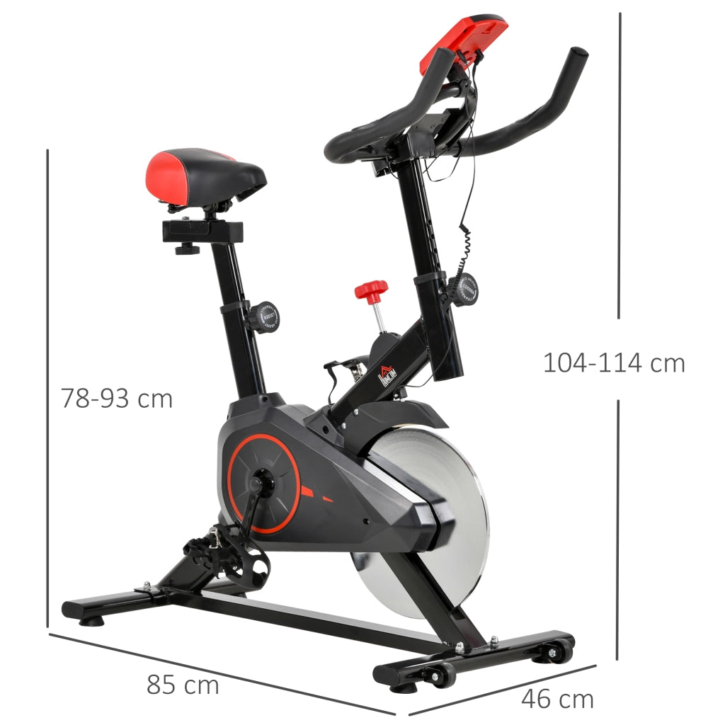 Cyclette da interno, attrezzo per allenamento in bicicletta, cyclette per palestra domestica, 85 x 46 x 114 cm