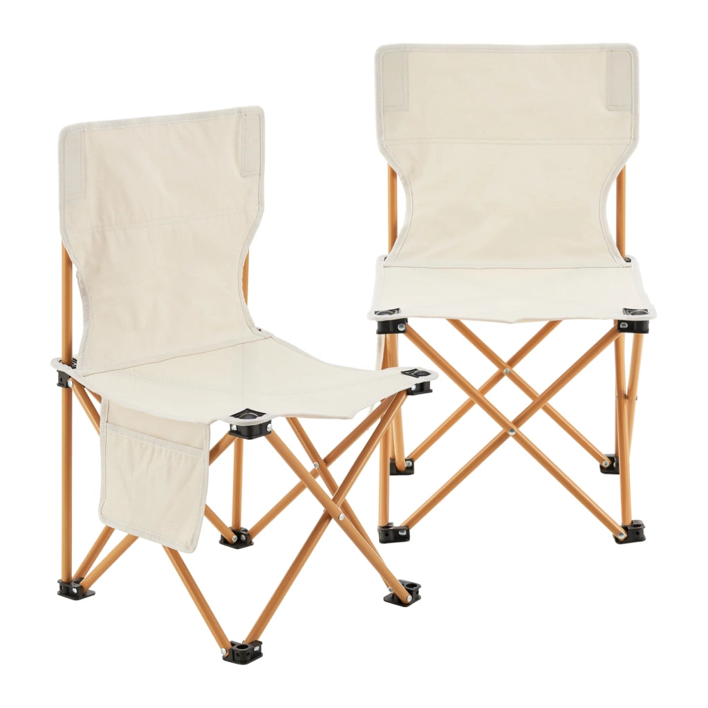 Tavolo da campeggio pieghevole beige e 2 sedie 03_0010689