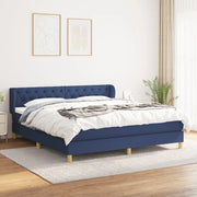 Giroletto a Molle con Materasso Blu 160x200 cm in Tessuto 3127059