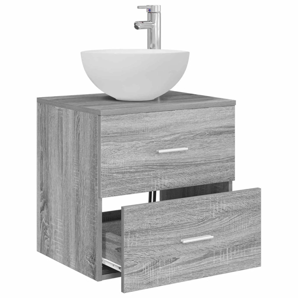 Mobile Lavabo da Parete Sonoma grigio 49,5 x 41 x 64,5 cm 890267