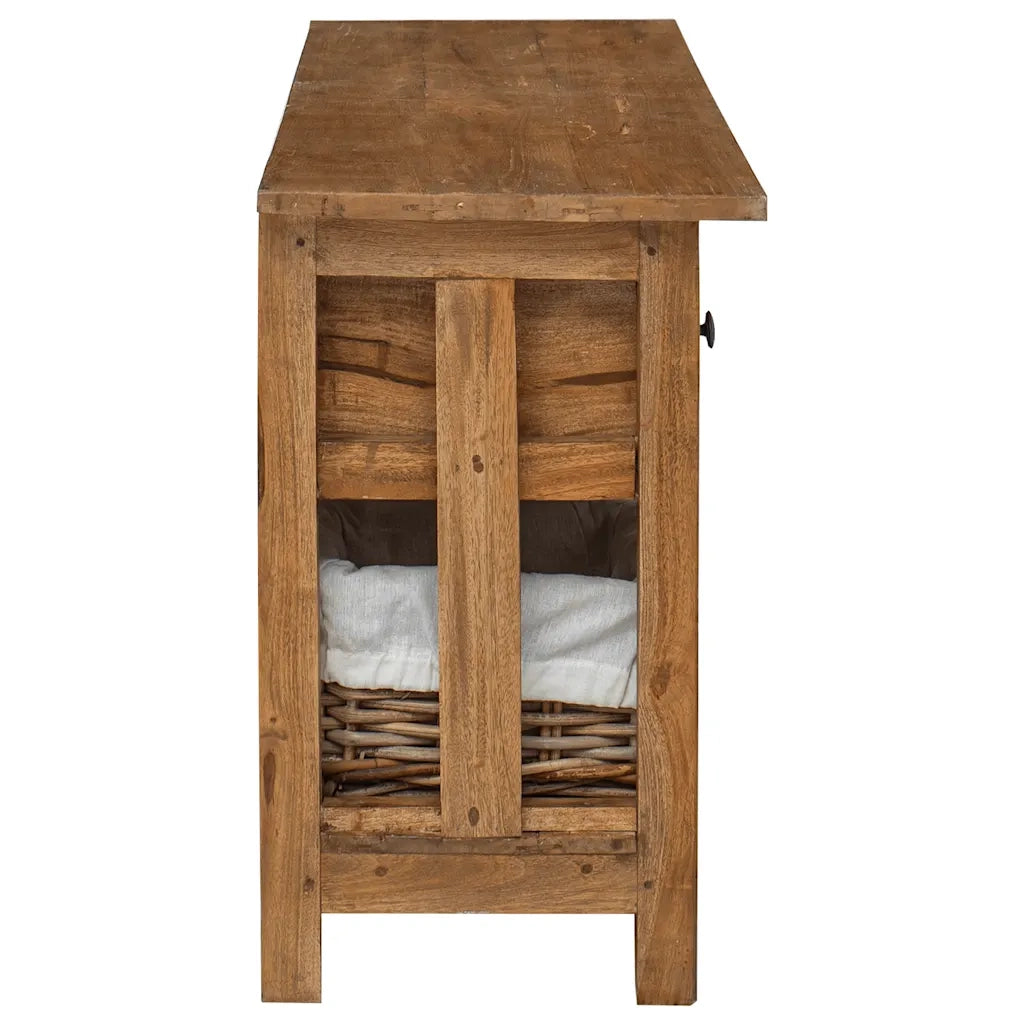 Credenza in Legno Massello di Recupero 100x30x50 cm