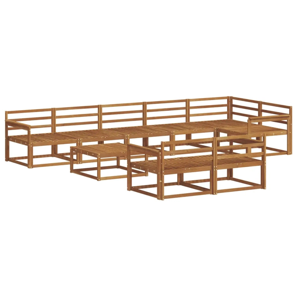 Set di divani da esterno 9 pcs Naturale