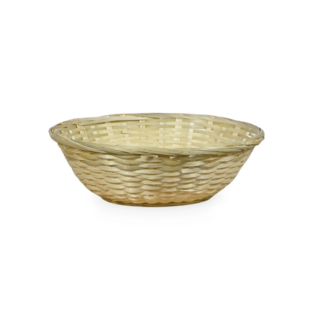 Ceste Cestini espositore intrecciati rotondi x10 fibra naturale cm 20 x 20 x h 7