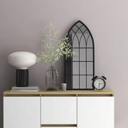 Specchio-Specchio DecorativoNero 70x30 cm Ferro per Uso Interno 905601