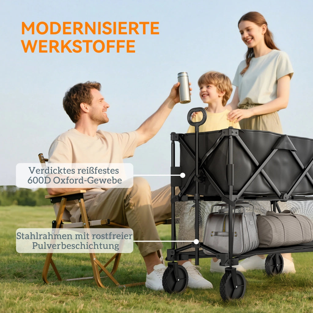 Carrello da Giardino ¨C zephmum ¨C 200 kg Capacit¨¤, 369.5 Litri, 2 Livelli, Nero