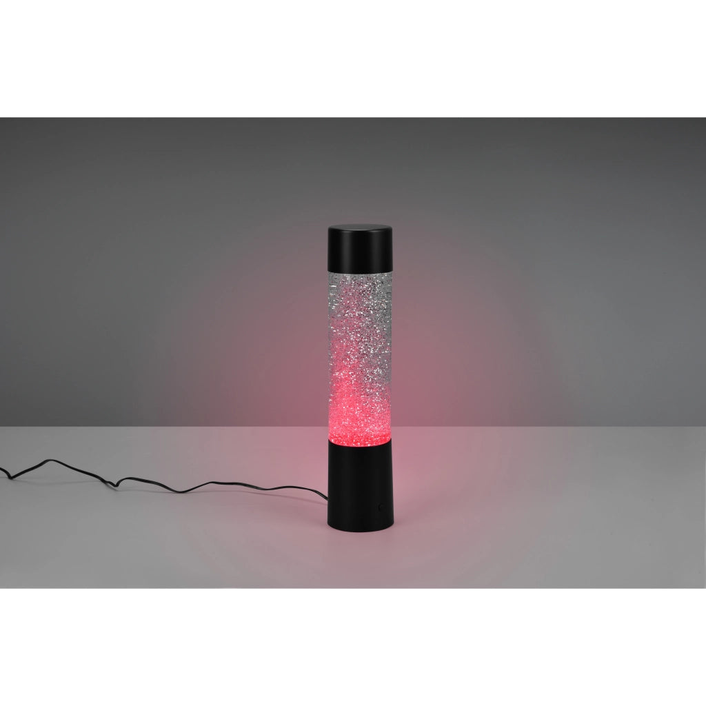 LAMPADA LED DA TAVOLO GLITTER RGB 9W H34CM NERA.