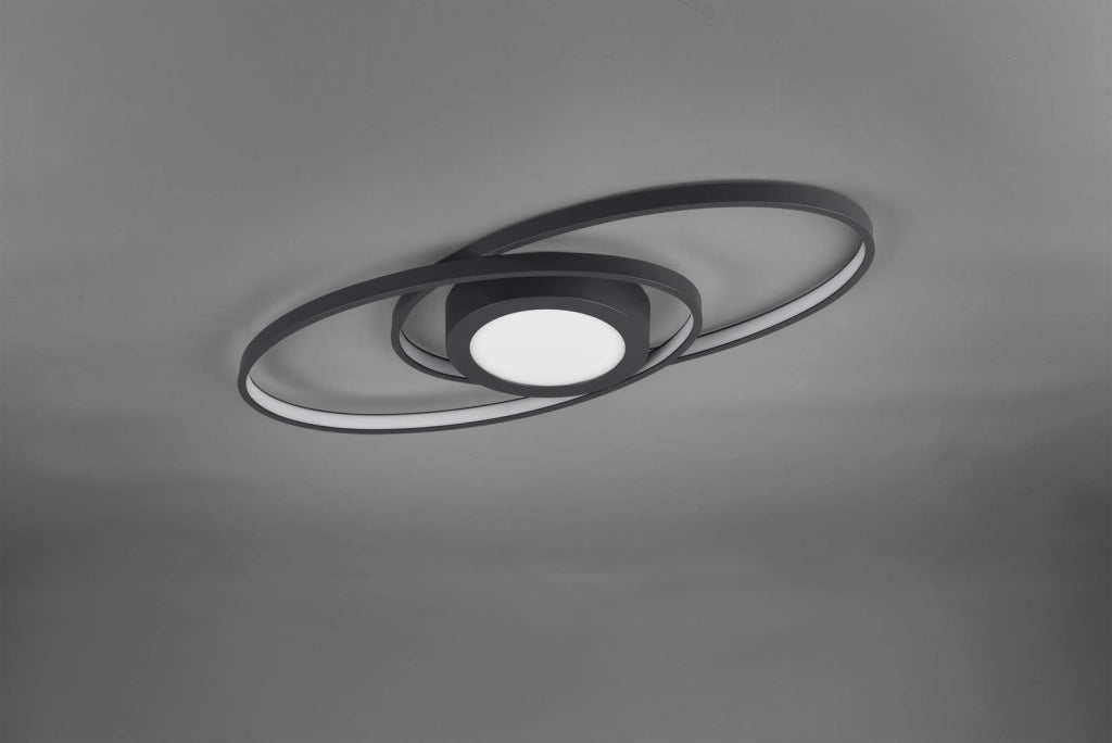 Plafoniera moderna LED integrato Galaxy antracite RL
