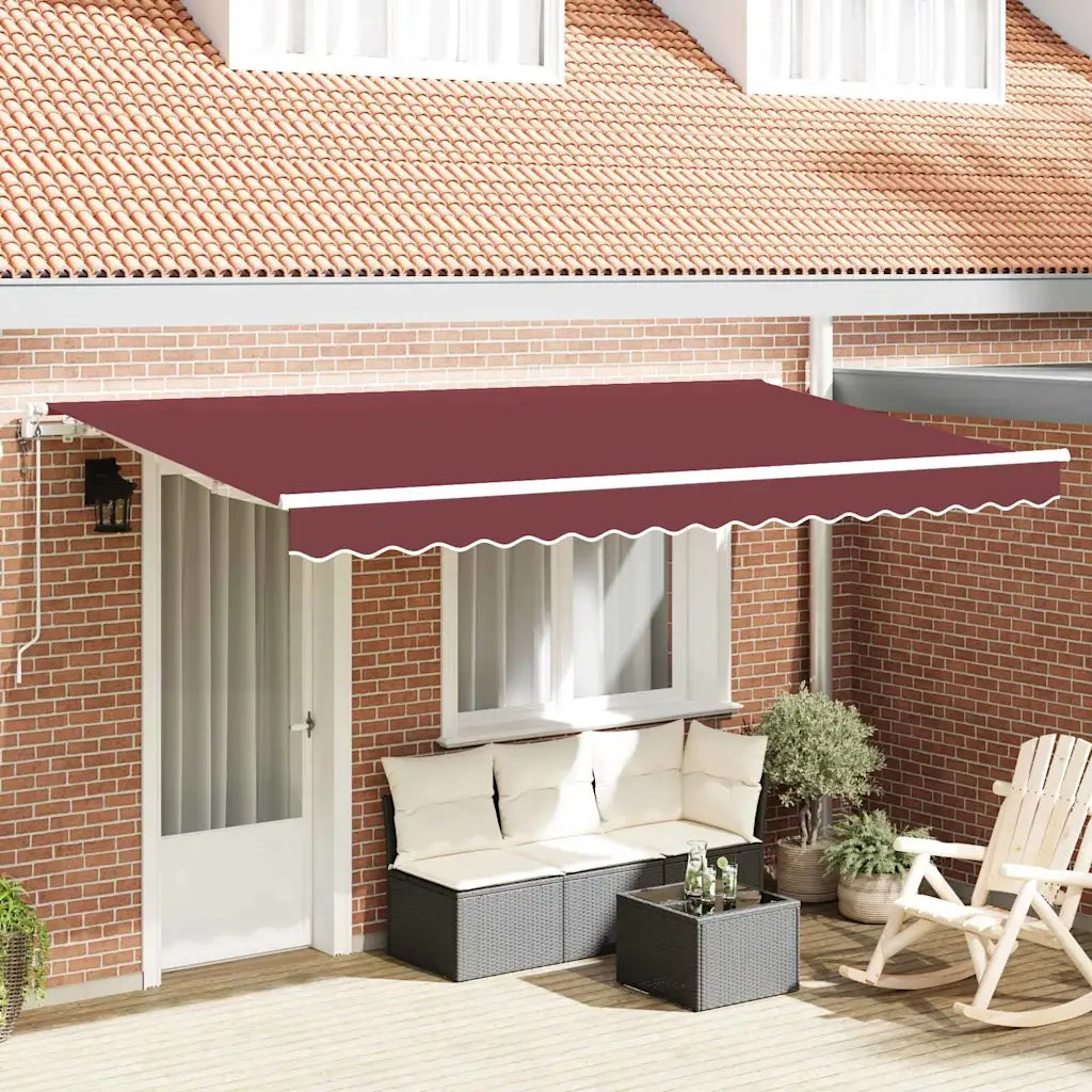 Tenda Retrattile Borgogna 400 x 200 cm Tessuto 3329815