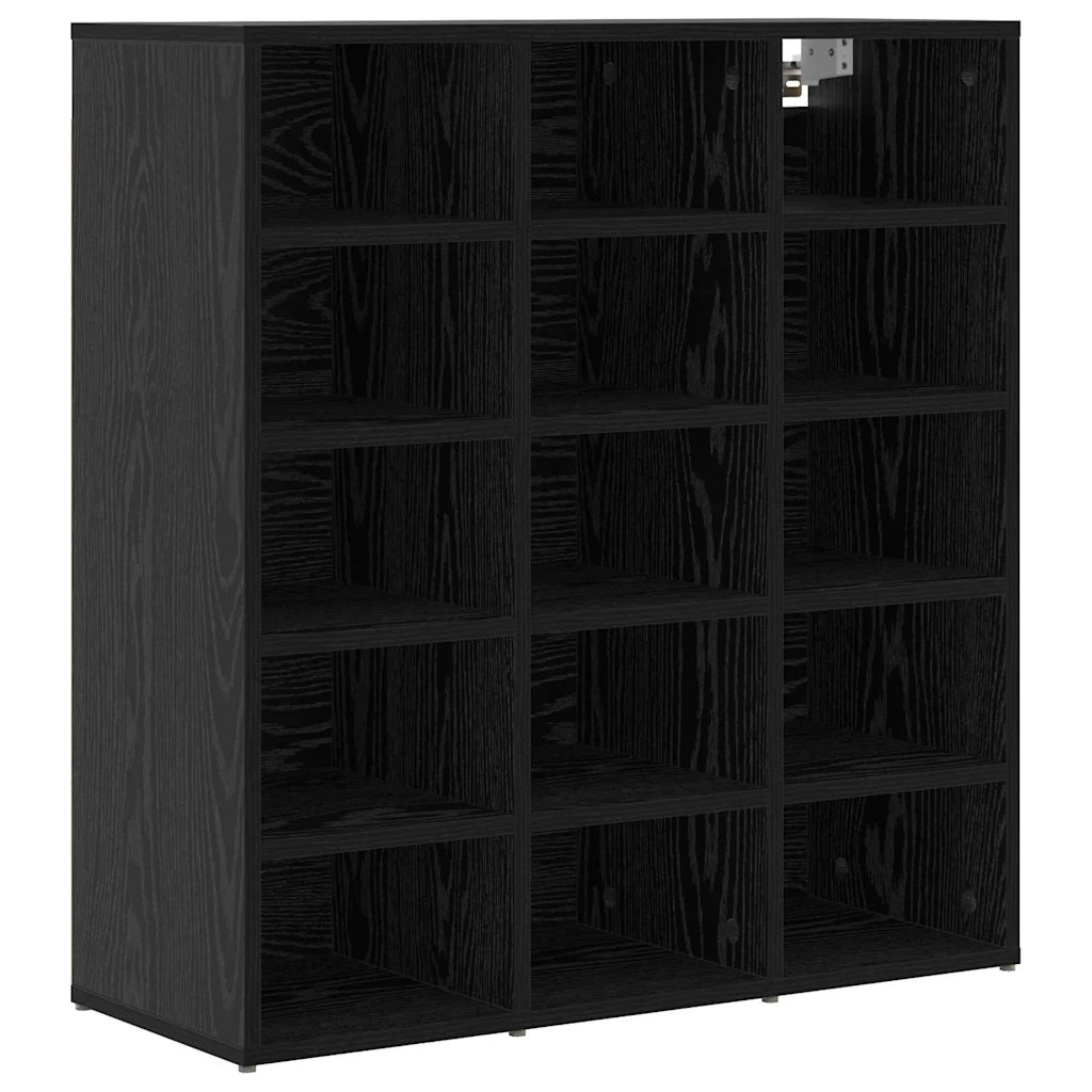 Mobile per scarpe Rovere Nero 77,5 x 30 x 83,5 cm 875217