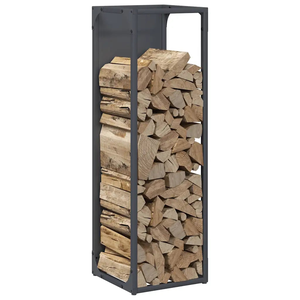 Rastrelliera per Legna da Ardere Antracite 25x25x80 cm 864265