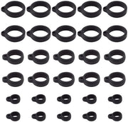 Flessibile anello in silicone antislittamento - Cintura regolabile - Nero - Supporto per penne - Chiave senza perdite - Accessori per ufficio