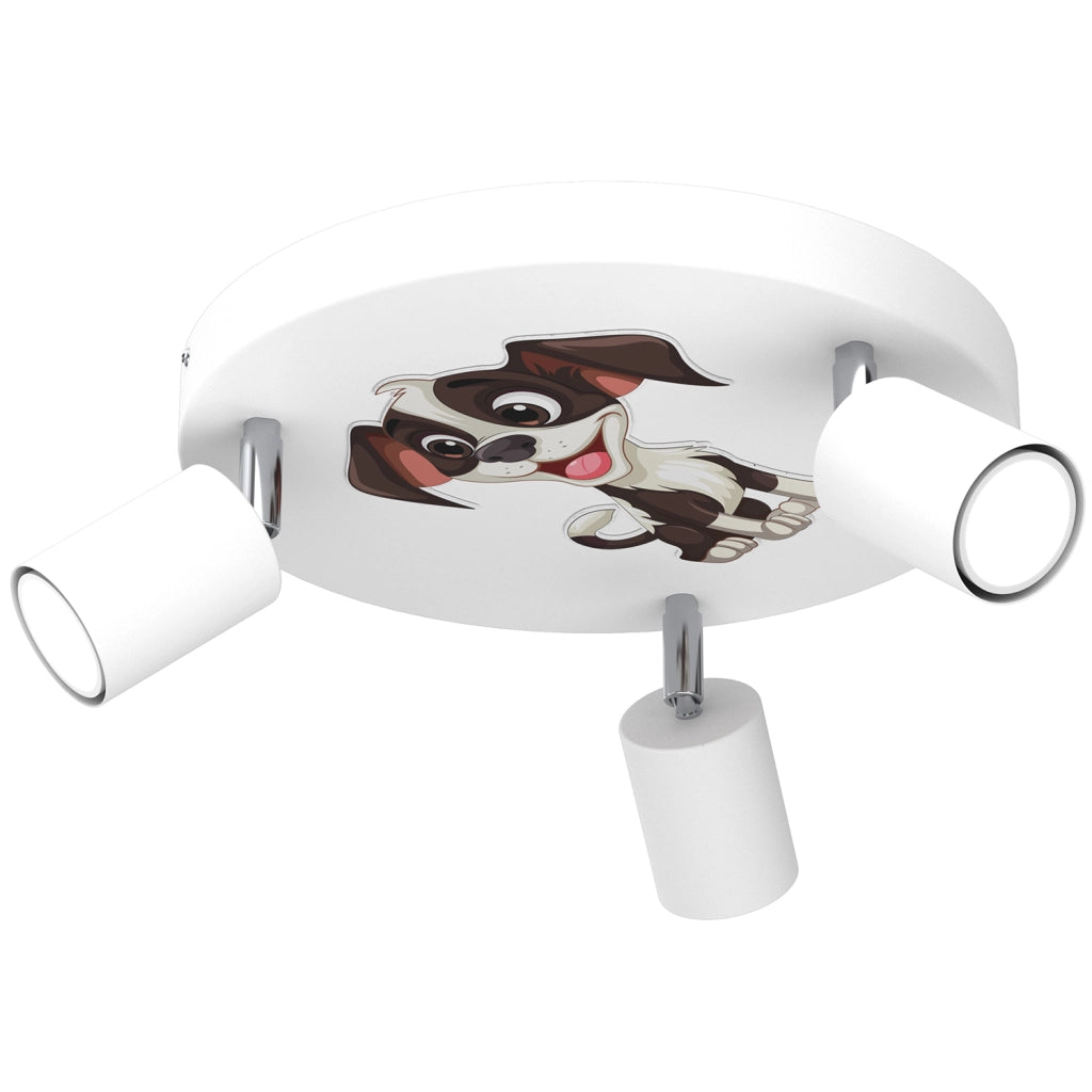 Plafoniera Luminex Fun rotonda bianca 3 spot orientabili GU10