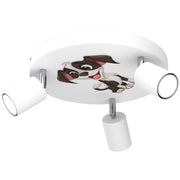 Plafoniera Luminex Fun rotonda bianca 3 spot orientabili GU10