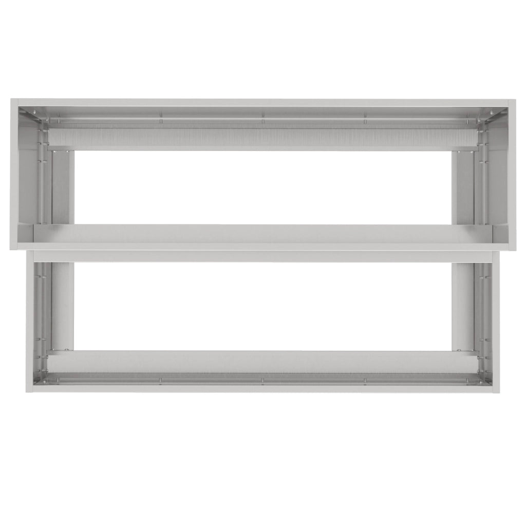 Fioriera da Giardino 2-Tier 100x60x45 cm Acciaio Inossidabile