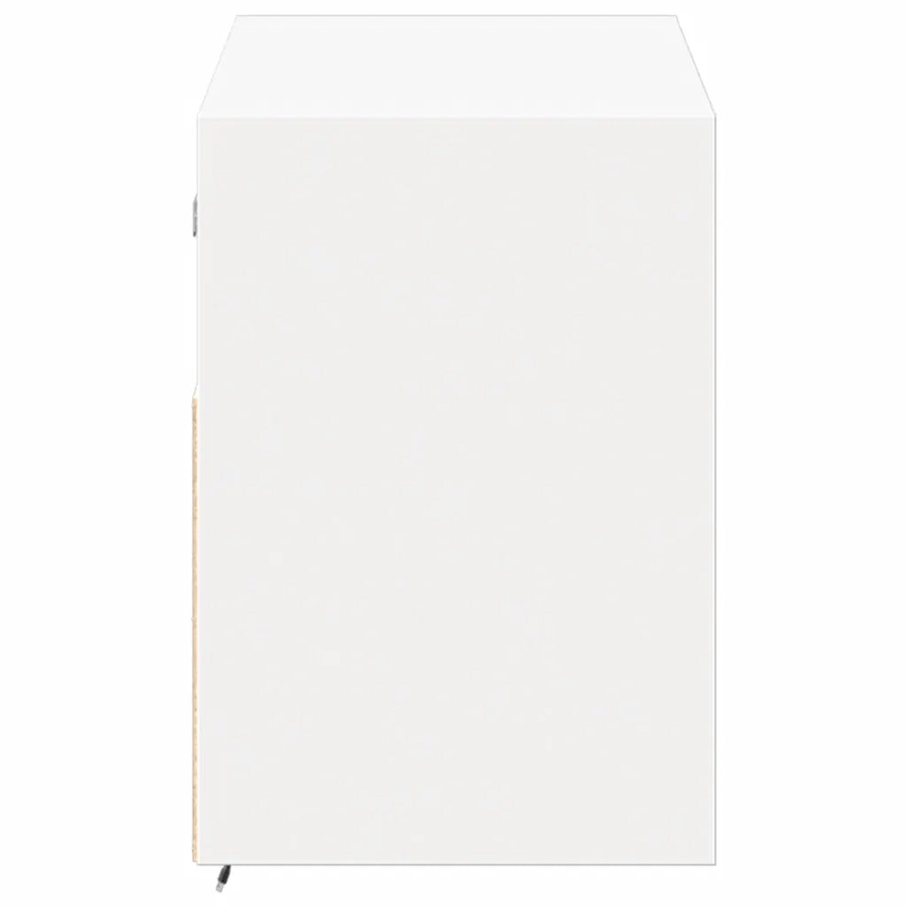 vidaXL Mobile TV a Parete con Luci LED Bianco 100x31x45 cm