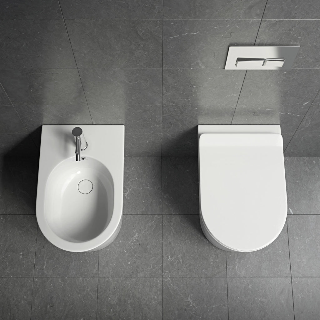 Sanitari filo pavimento WC, Bidet, Copriwater soft-close MAESTRALE Bianco