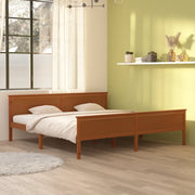 Giroletto senza Materasso-Struttura Letto Ambra in Legno di Pino 200x200 cm 325764