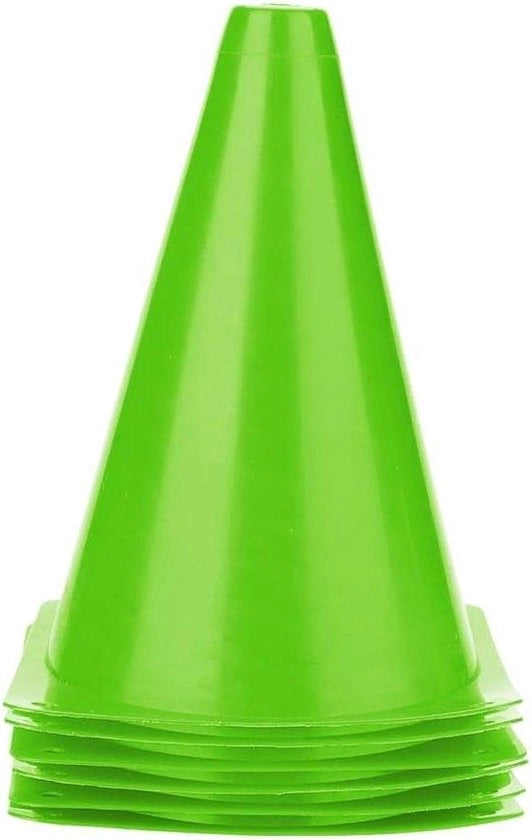 Barriera di allenamento al calcio in plastica - 6 pezzi, addestramento cane - 18 cm, 5 colori.