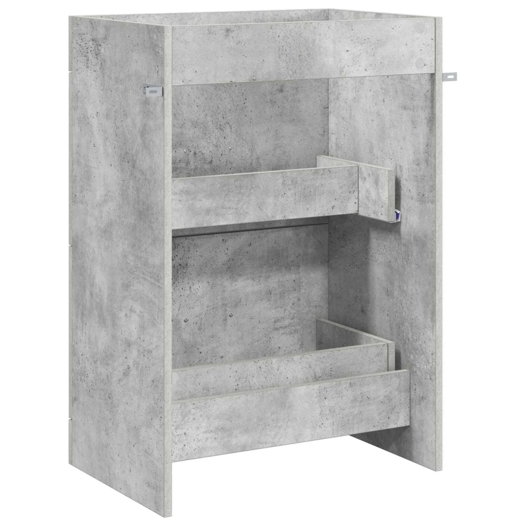 Mobiletto da Bagno Sotto Lavabo Grigio Cemento