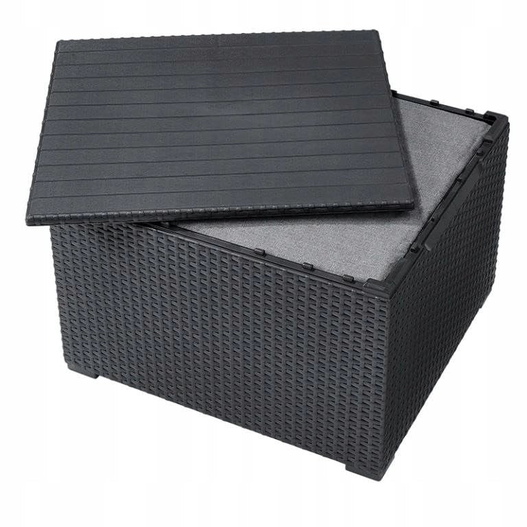Salottino 4 Pezzi Emma Lounge Flat Wicker Graphite 5 Posti Keter
