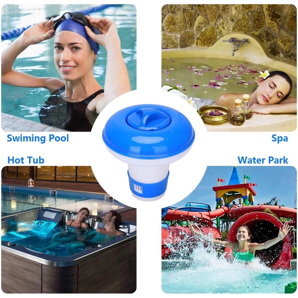Trade Shop - Distributore Galleggiante Di Cloro Pulitore Per Piscina Vasche Idromassaggio 017051 -