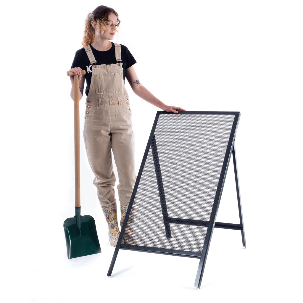 Setaccio da costruzione KADAX per sabbia, terra, muratura, 120x60 cm, ghiaia, maglia 4 mm