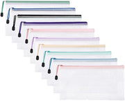 Documenti A4 A5 e A6, 10 pezzi, cartellino A6 impermeabile con chiusura a rilascio rapido, cartellino in plastica a rete