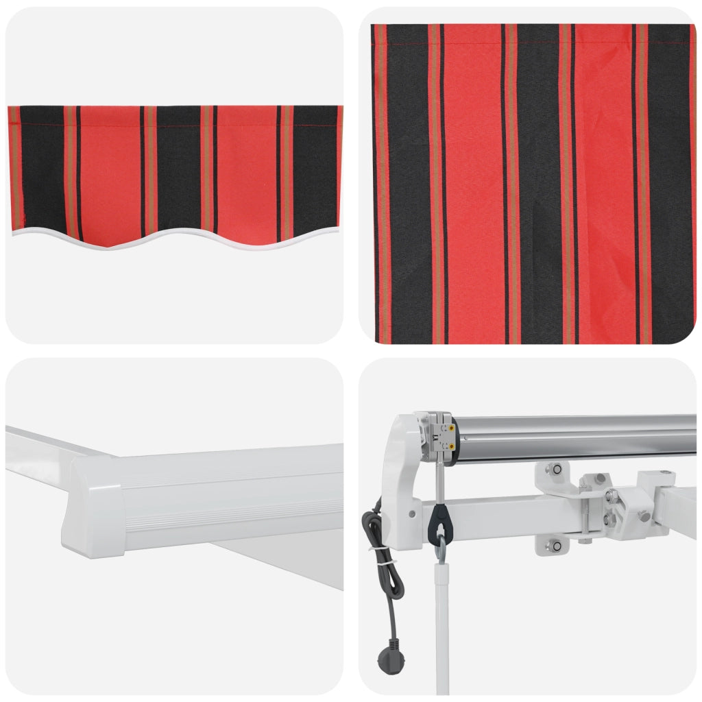 Tenda Retrattile Automatica Arancione e Marrone 500x350 cm